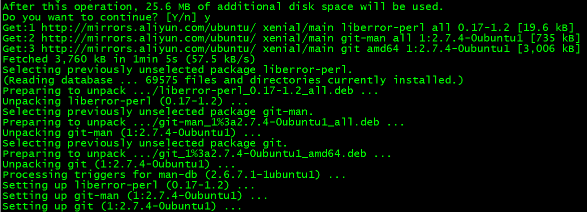 Ubuntu下安装git并测试