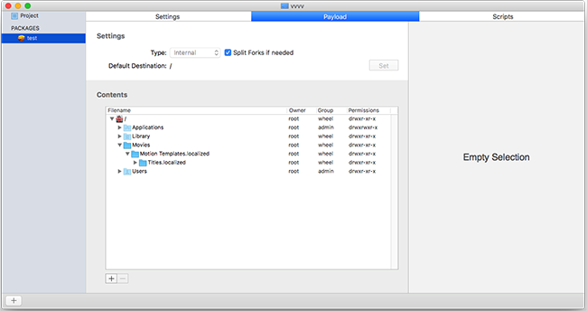 Mac OS平台下应用程序安装包制作工具Packa