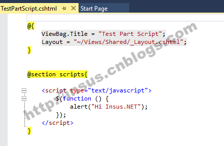 ASP.NET_MVC的切片(Section)脚本(script)
