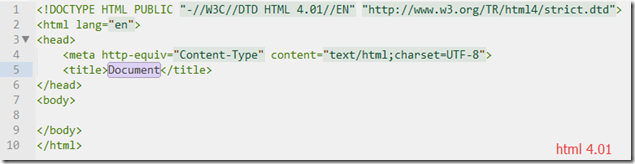 !DOCTYPE是干嘛用的？ html文档类型