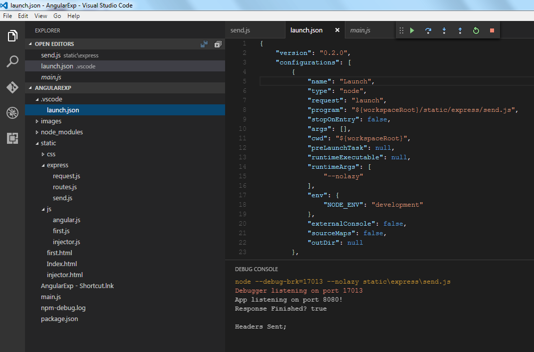 Visual Studio Code 调试 nodeJS - ZHK的博客