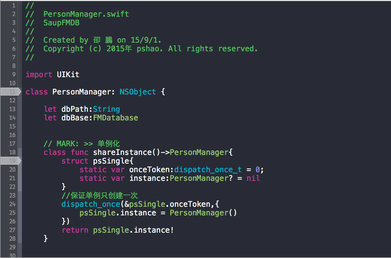 iOS- Swift:使用FMDB进行数据库操作(线程安全
