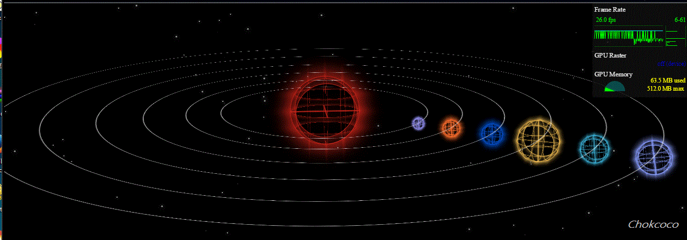 【Web动画】CSS3 3D 行星运转  浏览器渲染原理