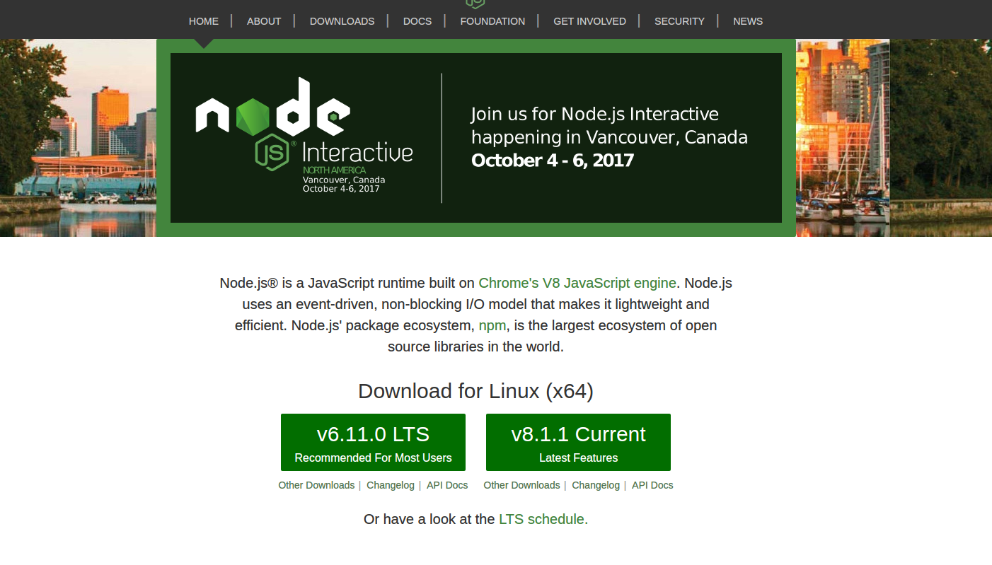 linux下安装nodejs及npm