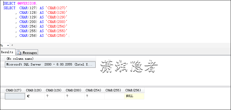 SQL SERVER CHAR ( integer_expression )各版本返回值差异的案例
