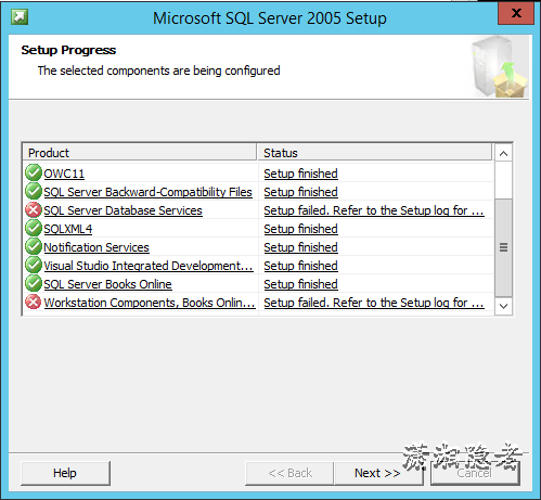 Microsoft SQL Server 2005 Service fails to start