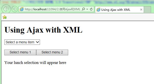 Ajax学习笔记2之使用Ajax和XML