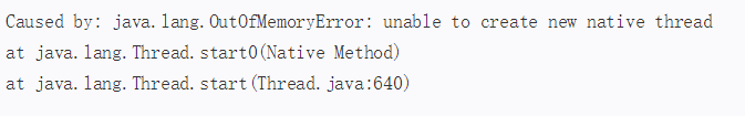 Linux 下tomcat 出现 java.lang.OutOfMemoryError: unable to create new native thread