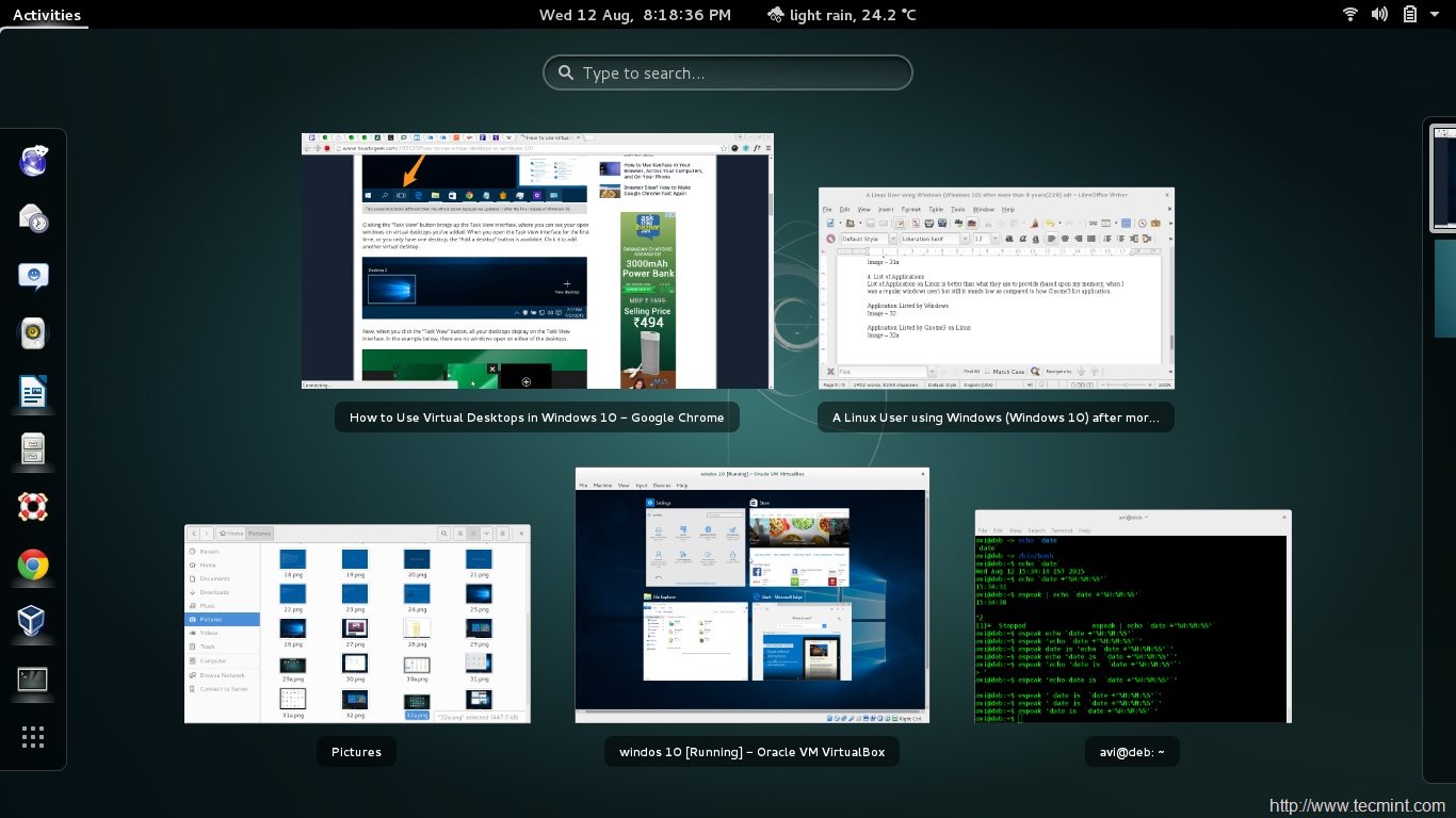 Linux 的虚拟桌面
