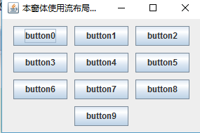 JAVA学习Swing章节流布局管理器简单学习