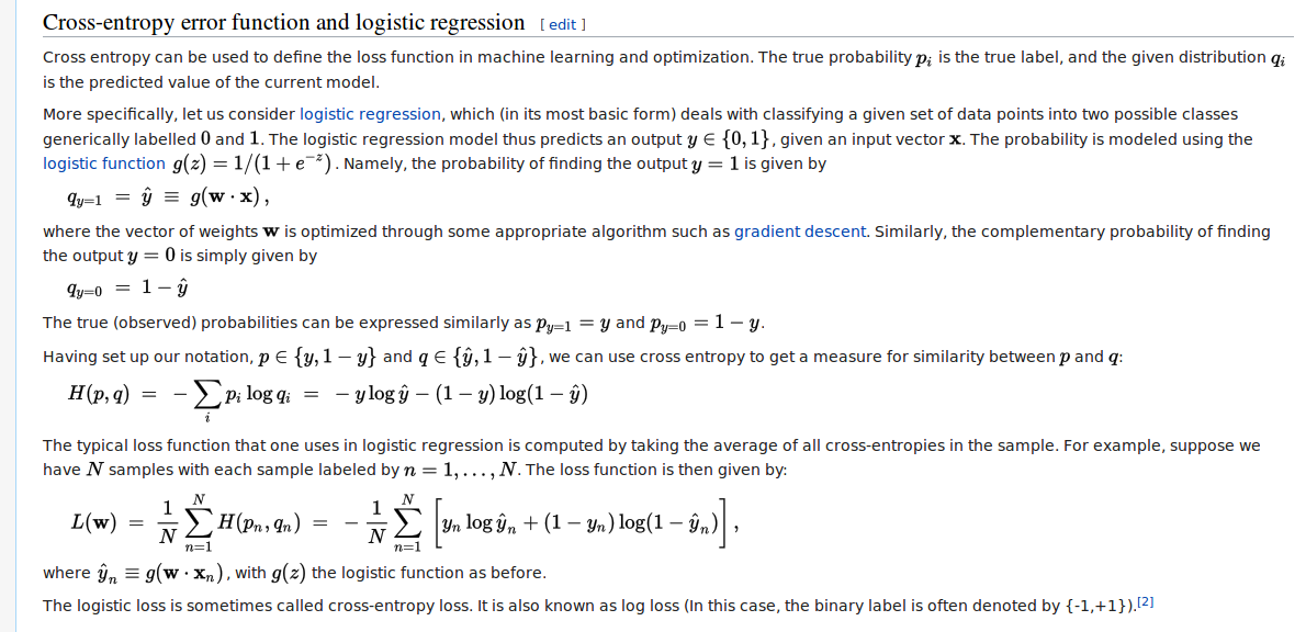 cross entropy与logistic regression