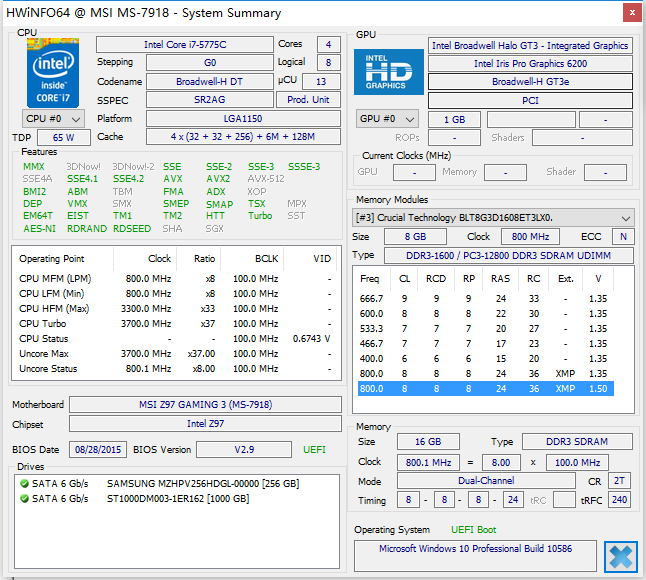 I7-5775C之所以被Intel跳过，是因为本身有太多BUG