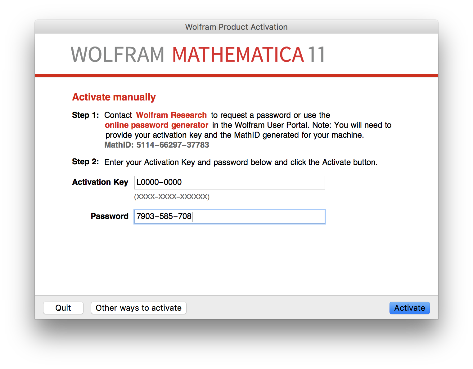 Mathematica 11.3 Activation Key Generator