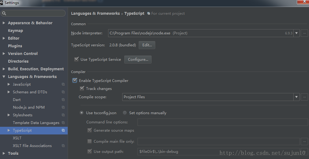 webstorm typescript