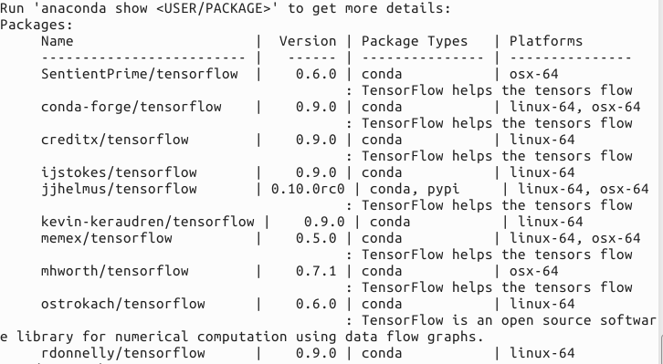 python深度学习tensorflow安装调试的方法