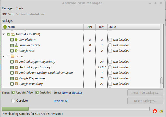 android studio sdk manager ubuntu