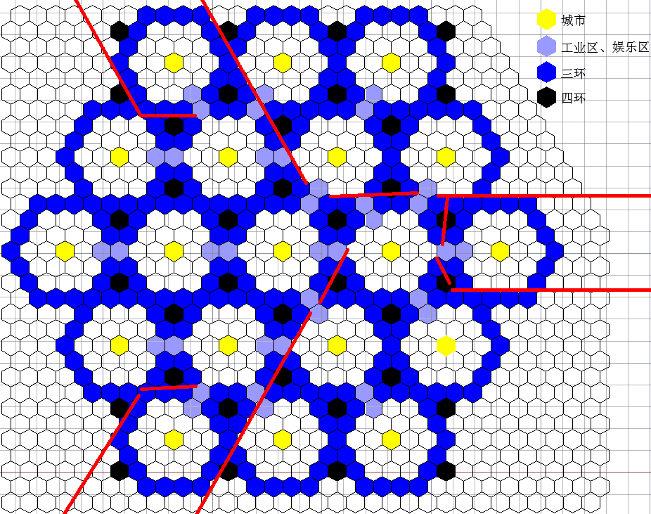 [文明6] 最大化利用工厂等影响6格建筑的六边形网格规划（2016-10-27增加五、六节，19城+133锤方案，37城+259锤方案）第6张