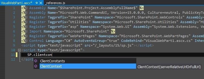 SharePoint 2013 使用JavaScript对象模型配置智能提示