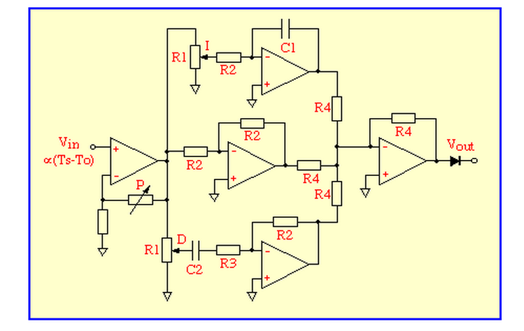 Схема пид регулятора на операционном усилителе