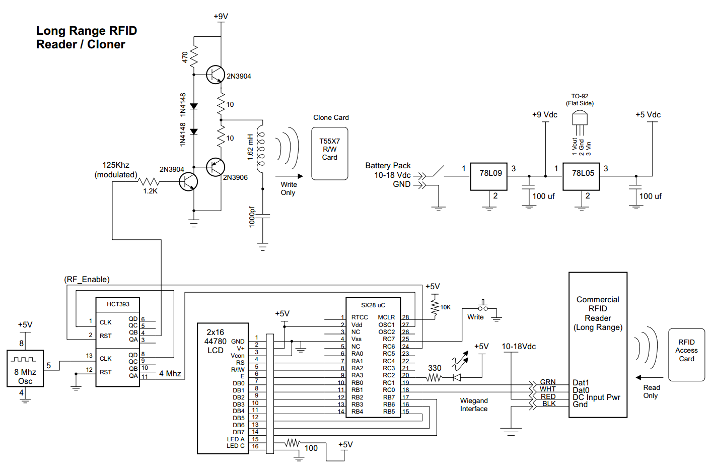 Rfid 125khz схема