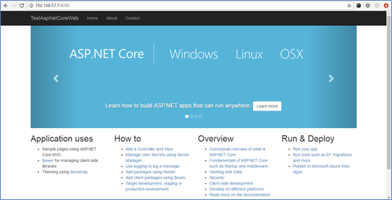 ASP.NET Core 网站在Docker中运行