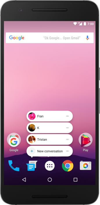 Android 7 Nougat app shortcuts