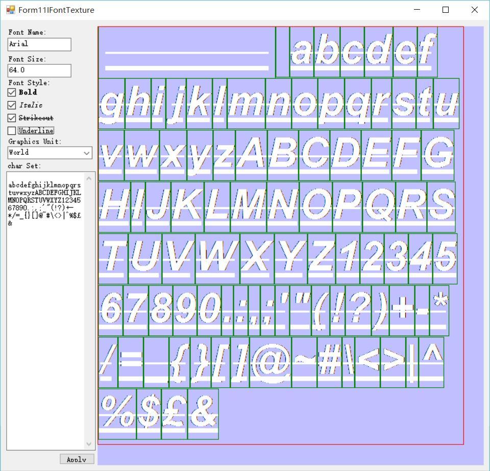 CSharpGL(28)得到高精度可定制字形贴图的极简方法
