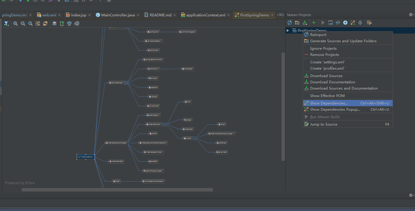 IntelliJ IDEA 常用快捷键，maven依赖图，个性化设置,禁用Search Everywhere