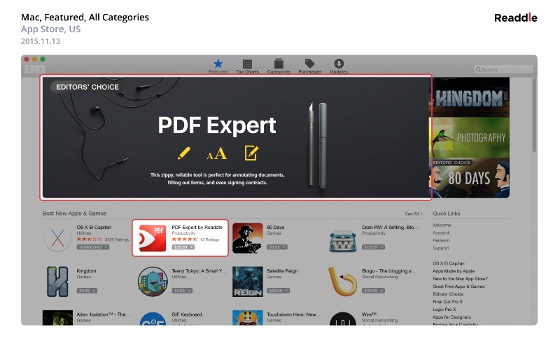 PDF Expert 在 App Store 上获得编辑