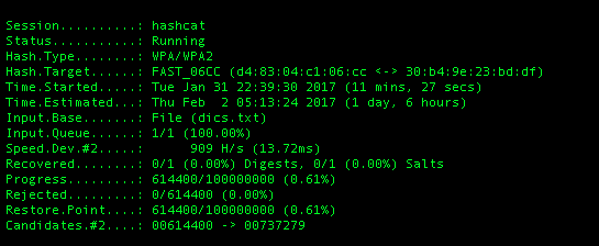 用Hashcat每秒计算1.4亿个密码，破解隔壁WIFI密码第3张