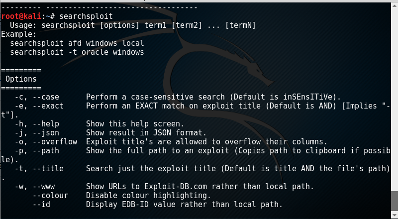 Searchsploit kali linux как пользоваться
