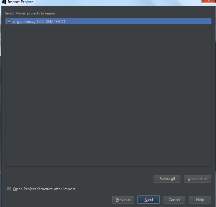 IntelliJ IDEA 导入新项目