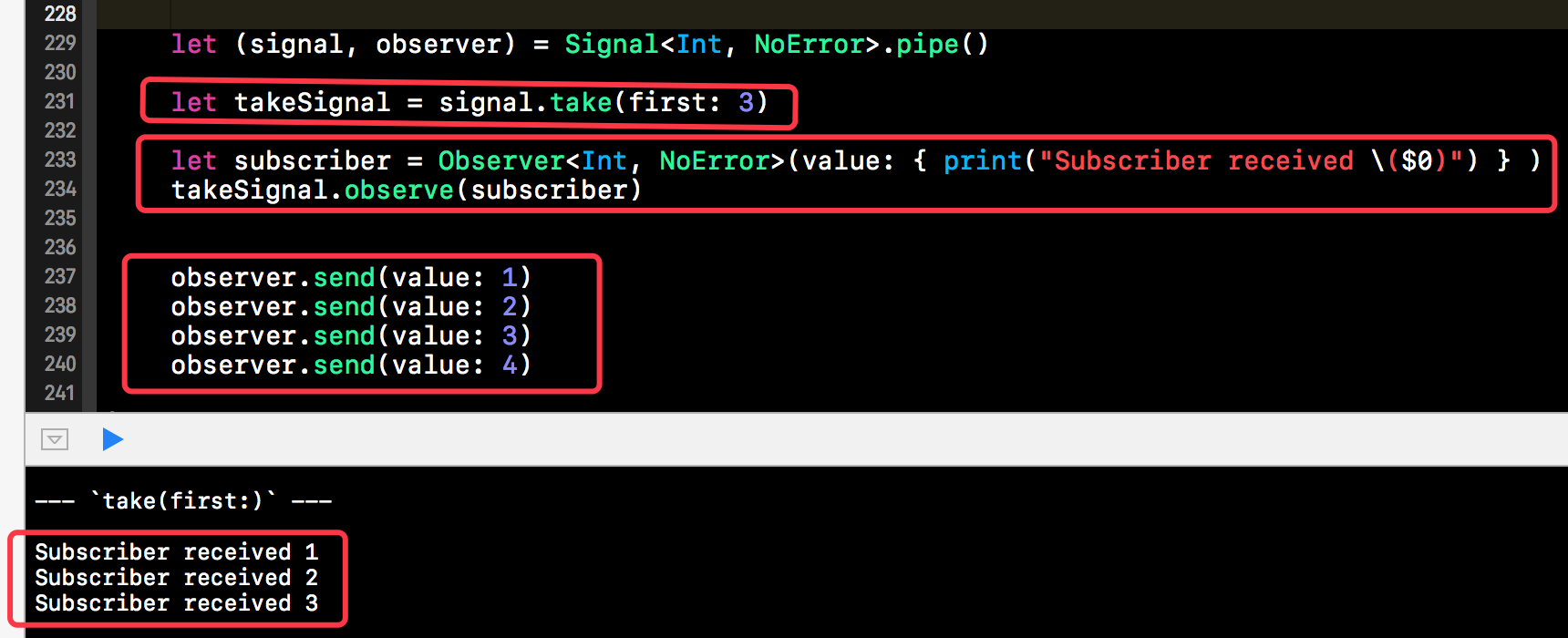 ReactiveSwift源码解析(六) SignalProtocol的take(first)与collect()延展实现