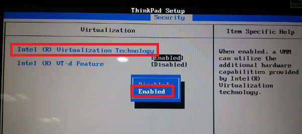 Virtualization ThinkPad BIOS 2
