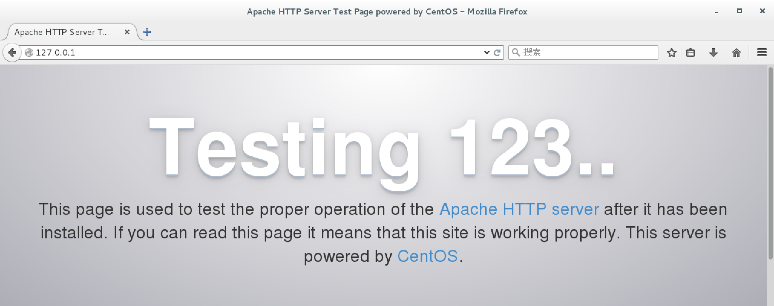 Apache 测试页面