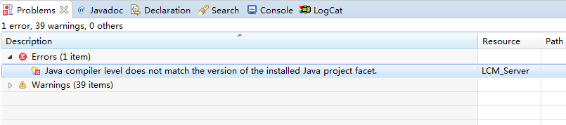 eclipse-Java compiler level does not match the version of the installed Java pro