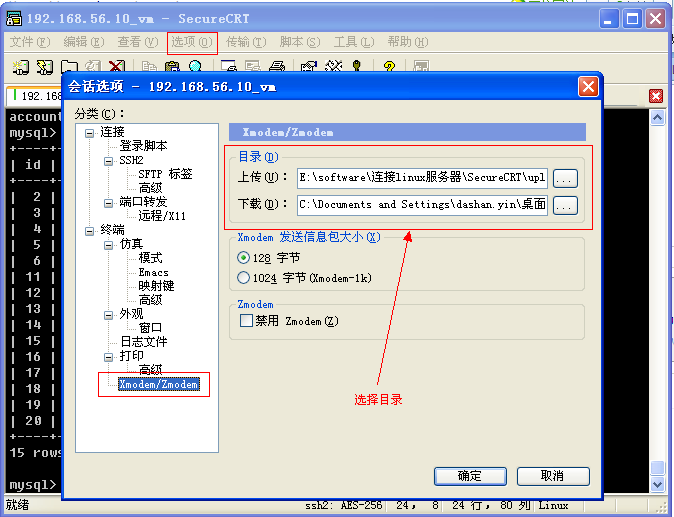 SecureCRT上传和下载文件(下载默认目录)第1张