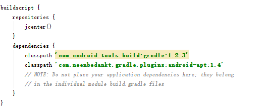 build gradle in android studio