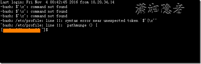 Linix登录报 Etc Profile Line 11 Syntax Error Near Unexpected Token R 潇湘隐者 博客园