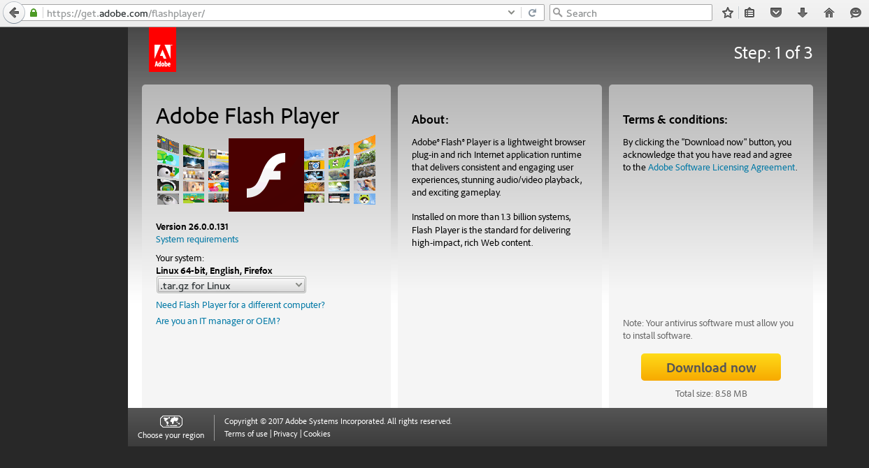 get flash player