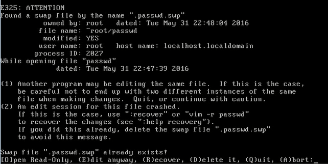 夺命雷公狗---linux NO:19 linux下的vi交换文件