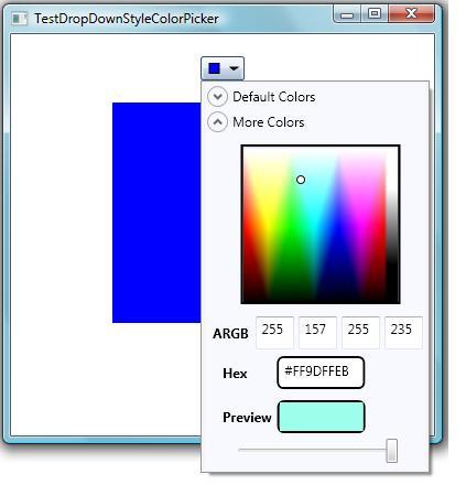 WPF 自定义ColorDialog DropDownCustomColorPicker第2张