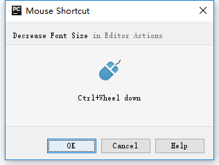 Pycharm用鼠标滚轮控制字体大小