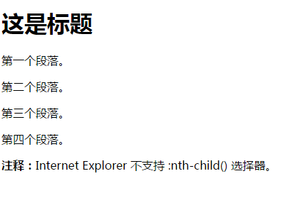 CSS3 :nth-child() 选择器第1张