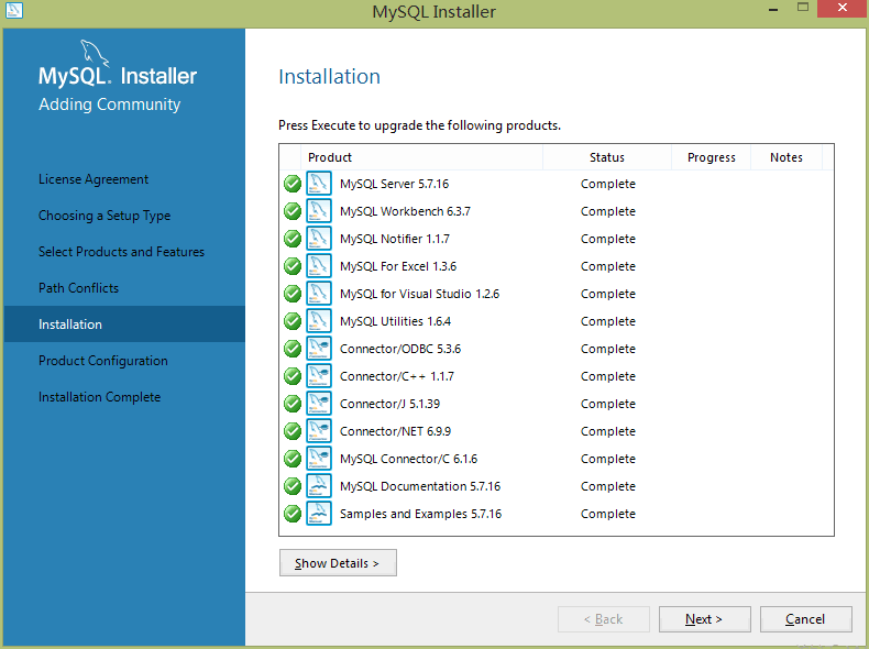 mysql installer community