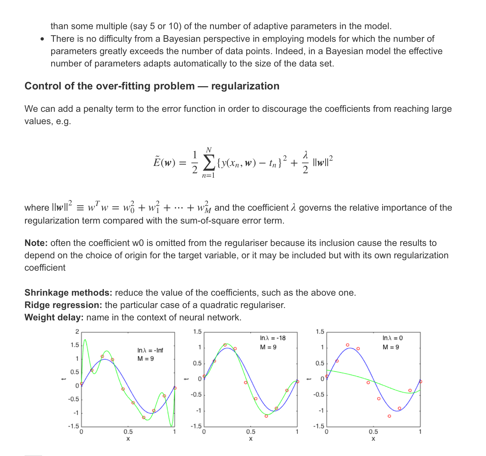 [PR  ML 2] [Introduction] Example: Polynomial Curve Fitting